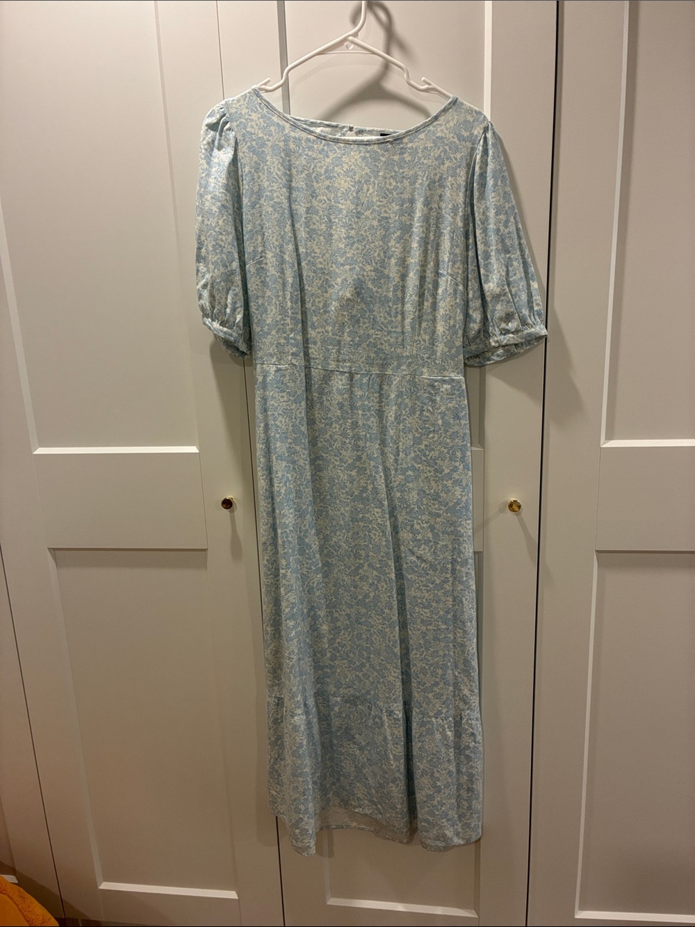 Light Blue Floral Midi Dress